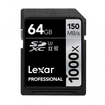 Lexar SDXC 64GB Professional 1000x UHS-II 