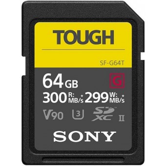 Sony SDXC 64GB Tough G UHS-II U3 V90 R300/W299Mb/s (SF-G64T)